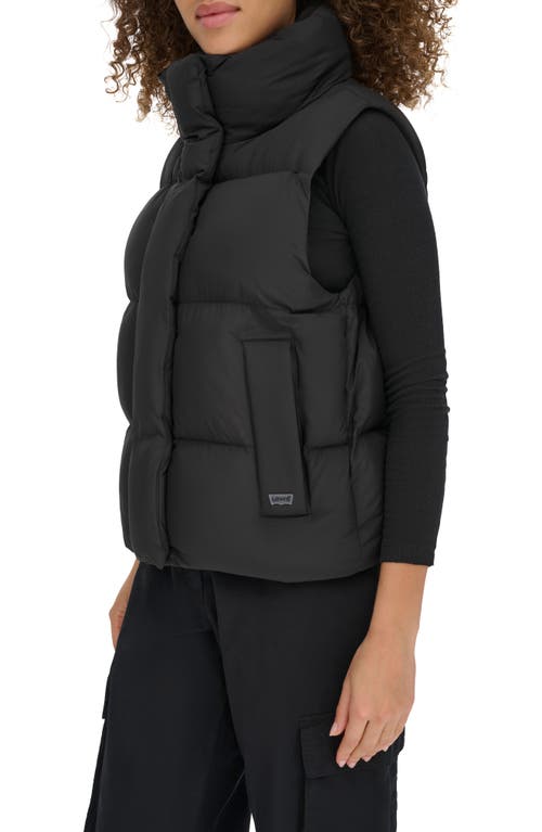 Levi's Women's Stand Collar Puffer Vest In Black