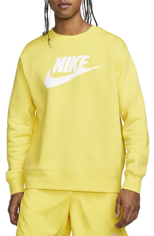 Nike Fleece Graphic Pullover Sweatshirt in Yellow Strike