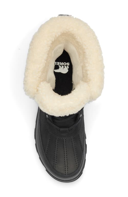 Shop Sorel Tivoli V Parc Genuine Shearling Waterproof Boot In Black/sea Salt