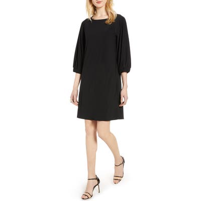 Halogen Flowy Shift Dress, Black