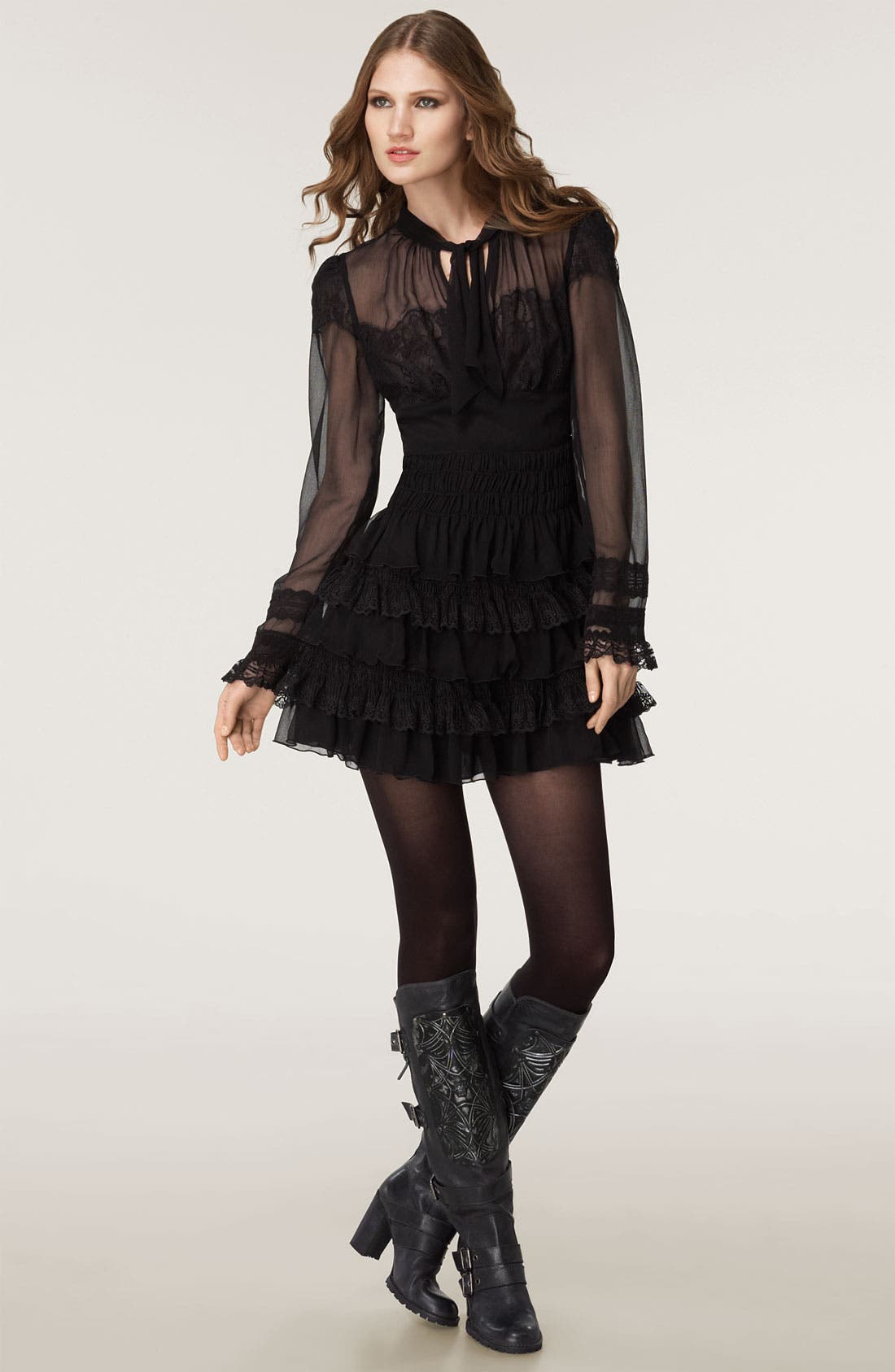 Anna Sui Lace Overlay Chiffon Dress Nordstrom