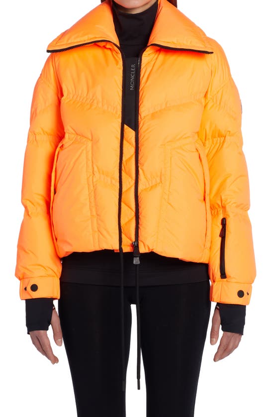 Moncler Cluses Down Puffer Jacket In Orange