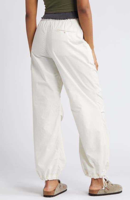 Bp. Ripstop Parachute Pants In White Whisper