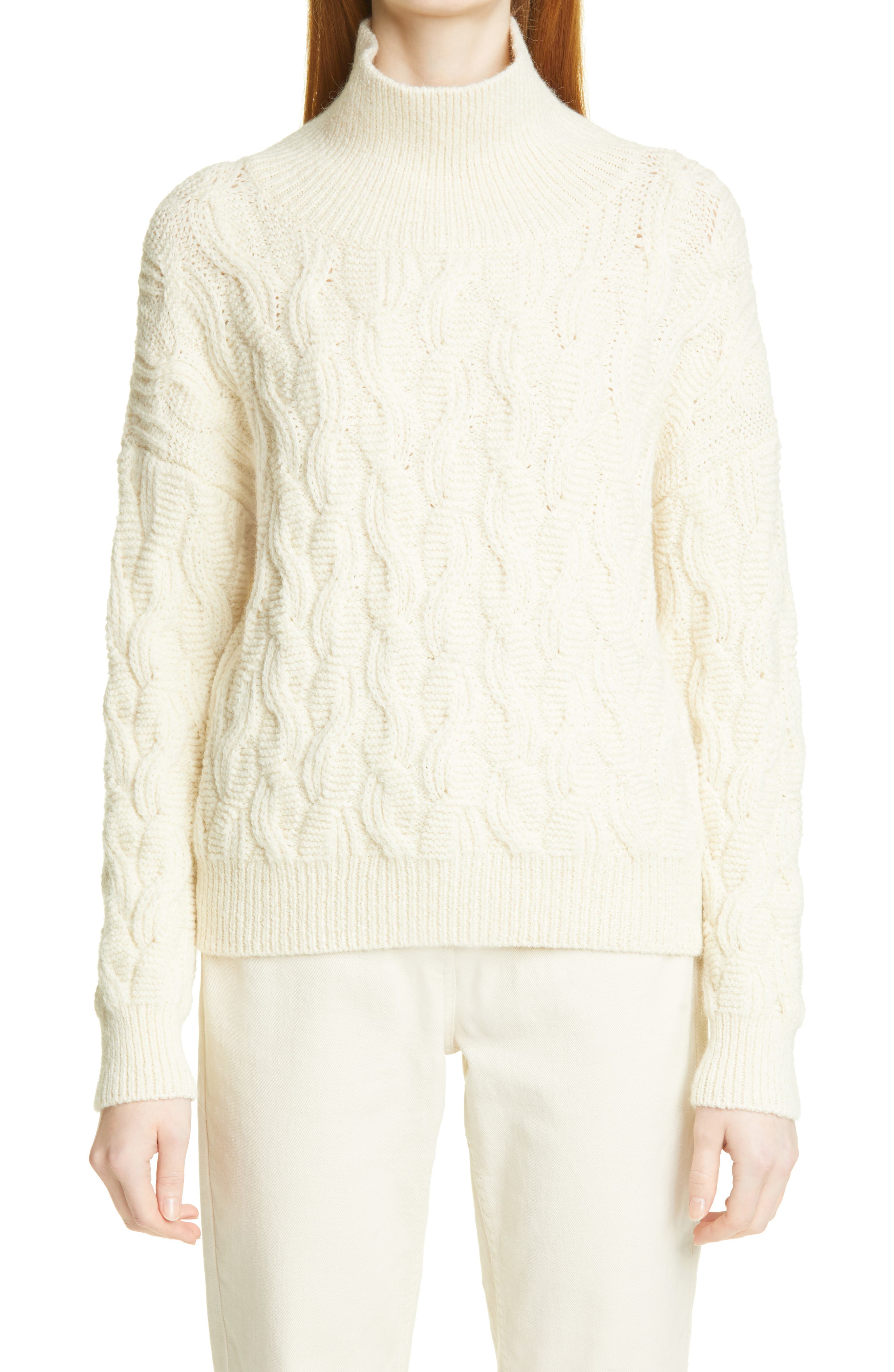 off white turtleneck sweater women's