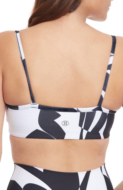 Shop Sage Collective Sage Collective Patterned Everyday Bralette In Black/white