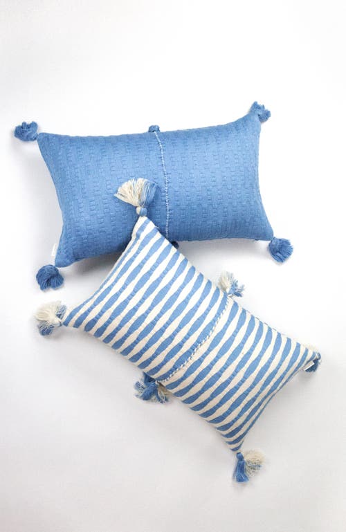 Archive New York Striped Antigua Pillow In Sky Blue
