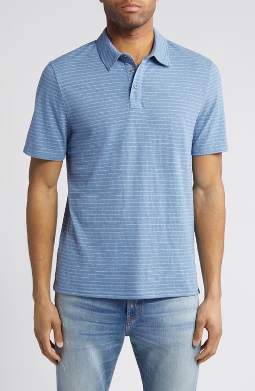 Shop Threads 4 Thought Stripe Jersey Polo In Larkspur/ecru