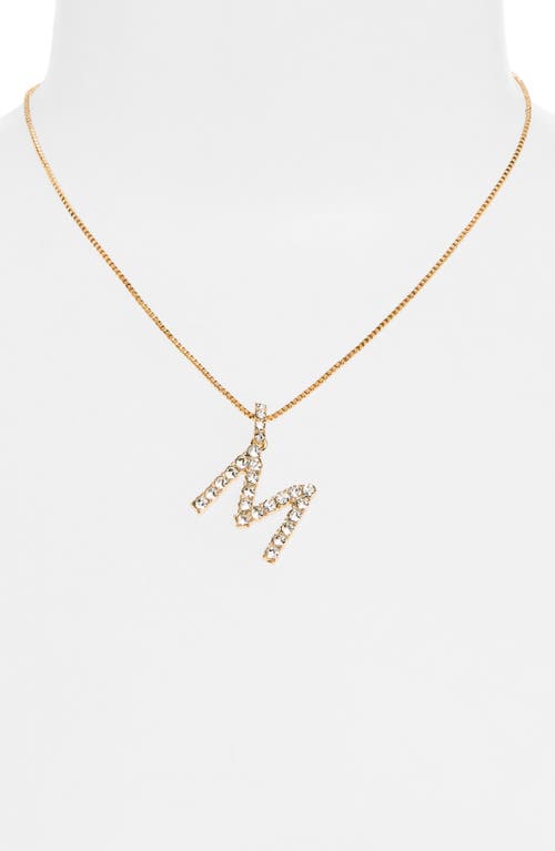 Shop Baublebar Crystal Initial Pendant Necklace In Gold M