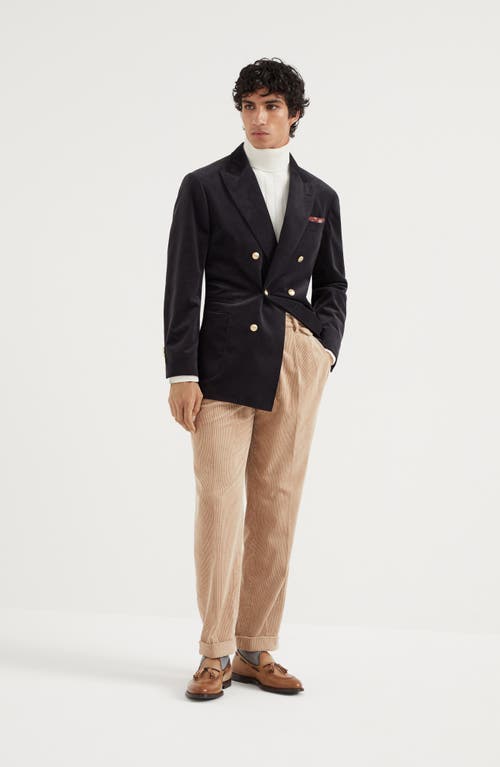 Shop Brunello Cucinelli Garment-dyed Leisure Fit Trousers In Camel