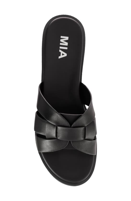 Shop Mia Poliana Slide Sandal In Black