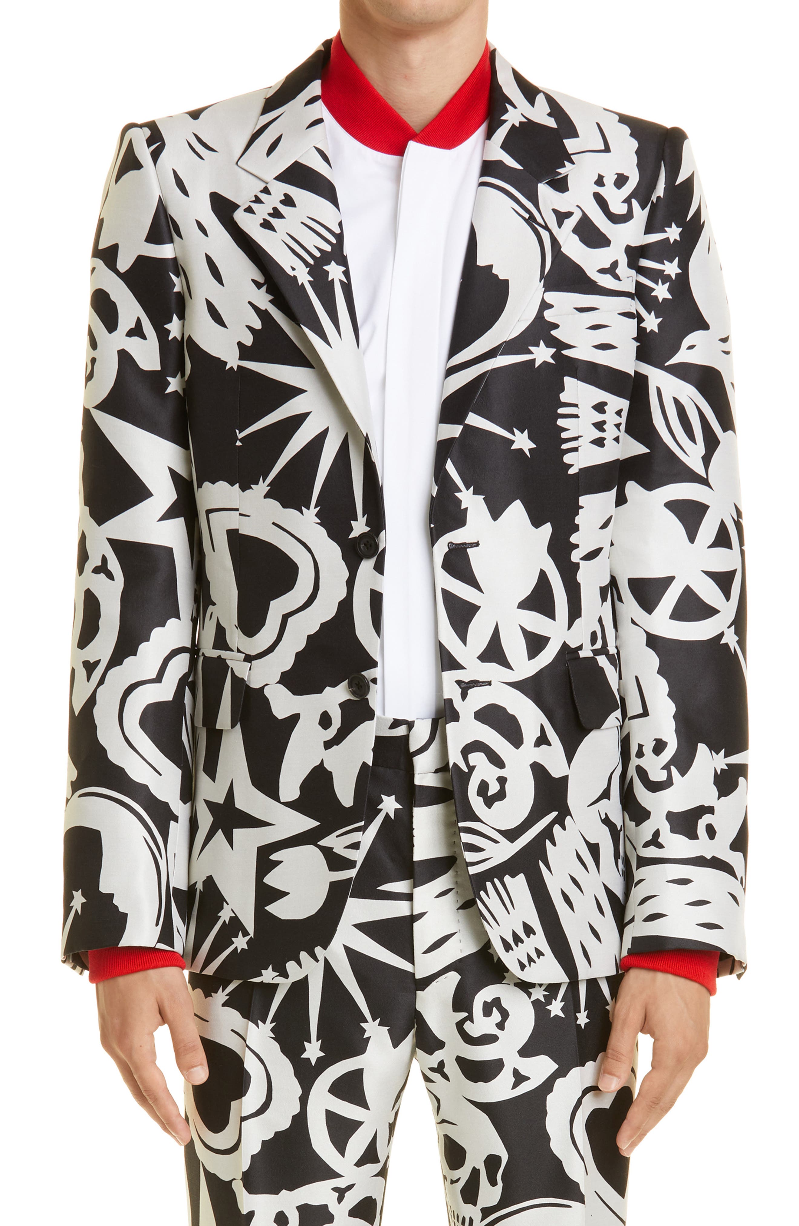 black and white blazer mens