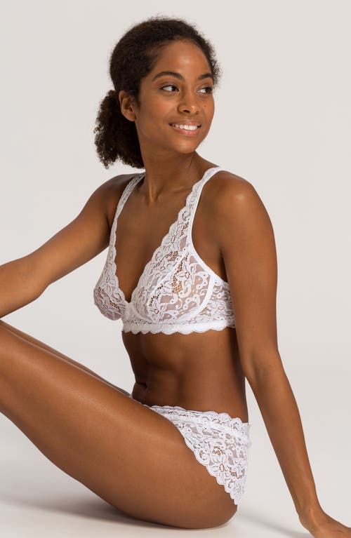 Hanro Womens White Moments Stretch-lace Maxi Briefs