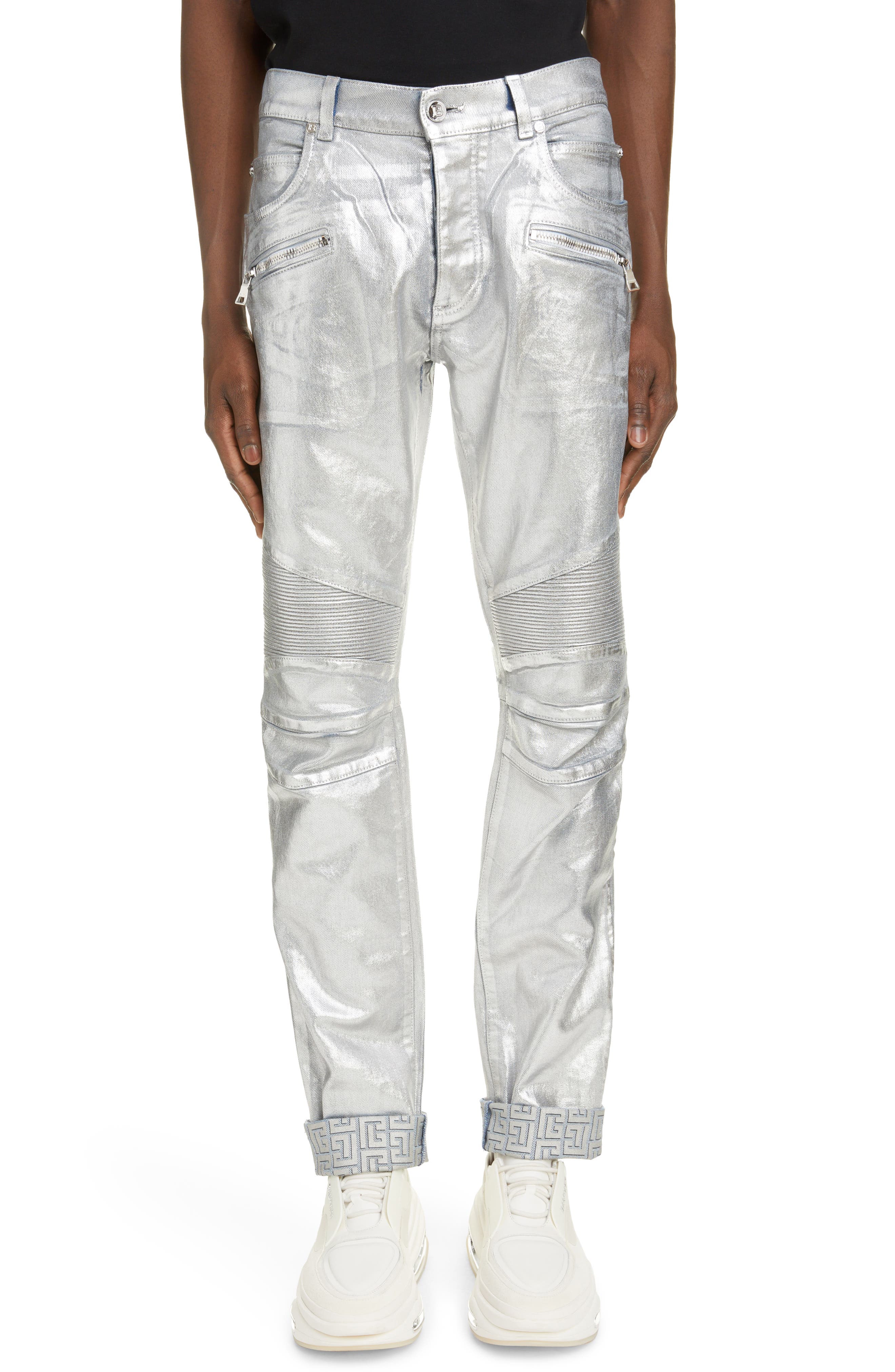 dior silver jeans