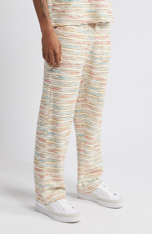 Shop Krost Sunset Straight Leg Knit Pants In Beige Multi