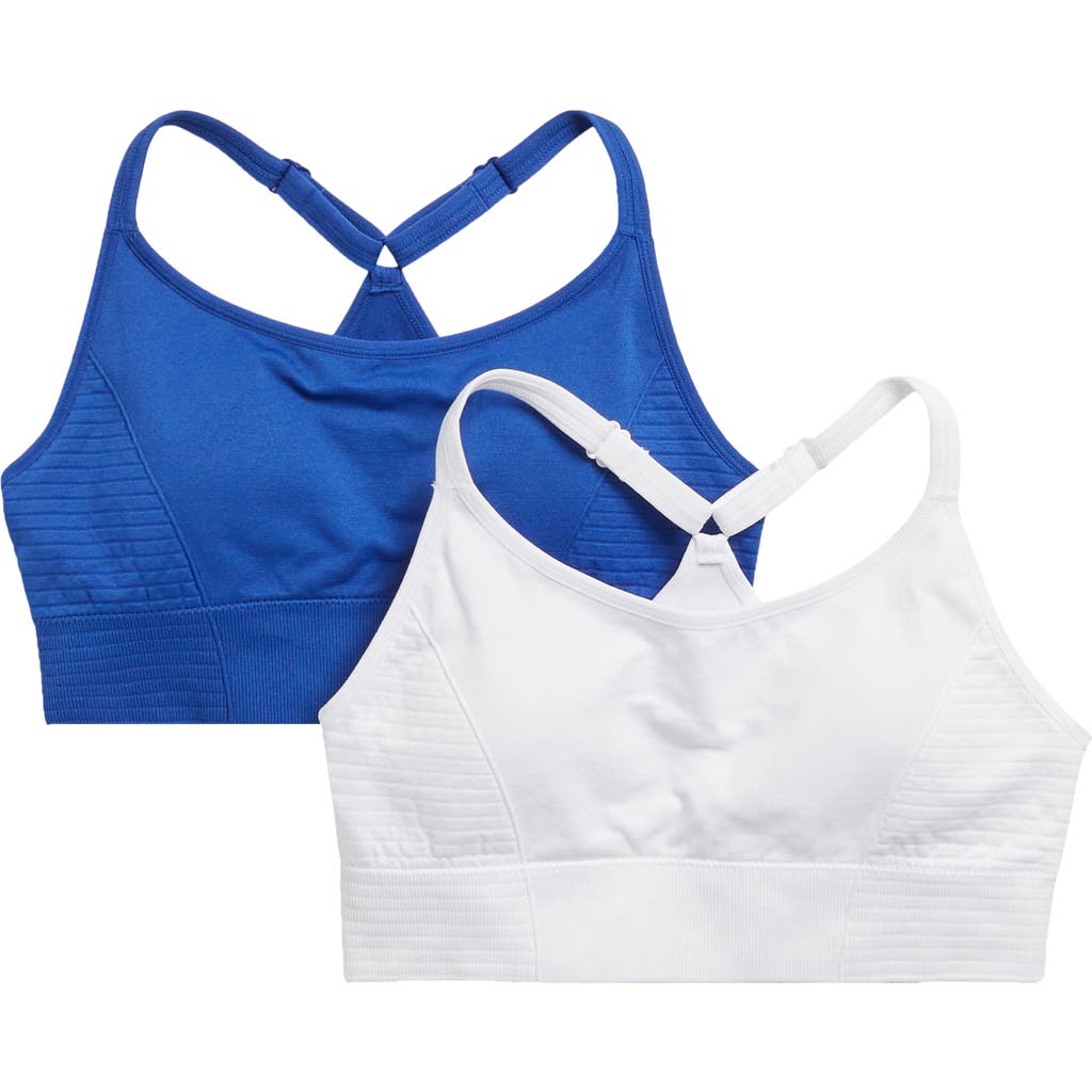 Shop Marika Mary Jane 2-pack Sports Bras In Surf The Web/white