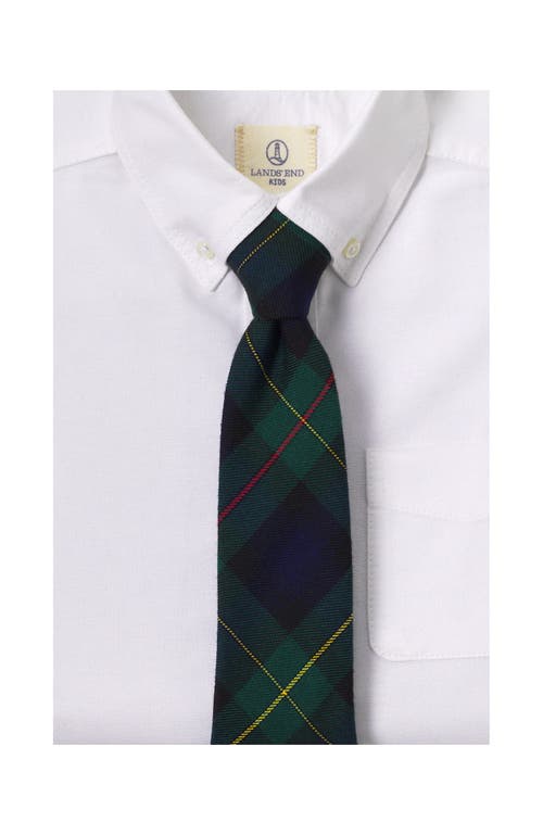 Shop Lands' End School Uniform Adult Plaid To Be Tied Tie In Hunter/classic Navy Plaid