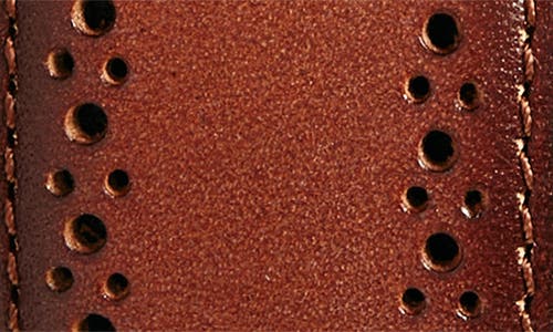 Shop Johnston & Murphy Perforated Leather Belt In Cognac