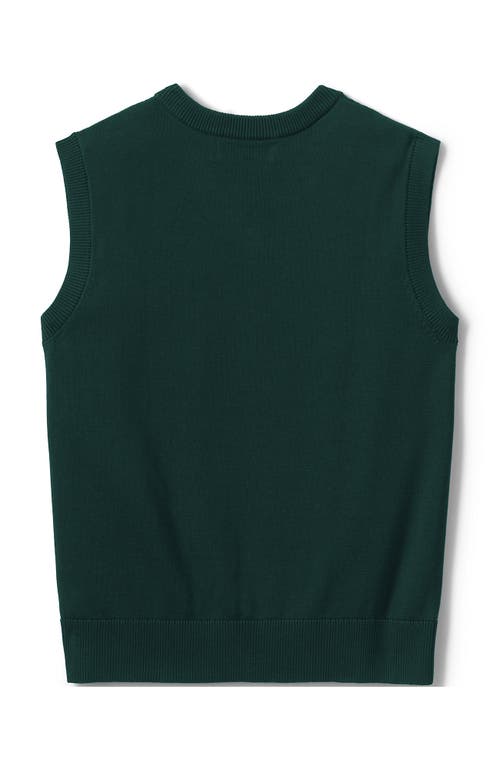 LANDS' END LANDS' END SCHOOL UNIFORM KIDS COTTON MODAL FINE GAUGE SWEATER VEST