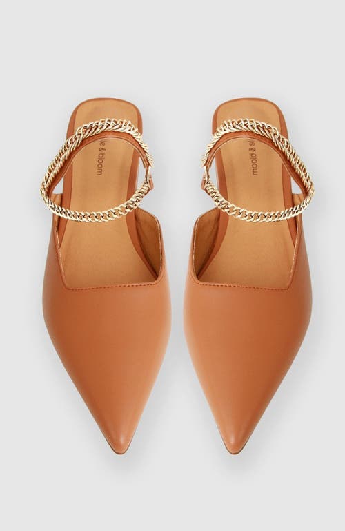 Belle & Bloom On The Go Leather Flat In Camel