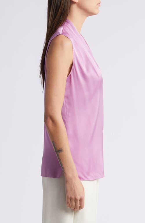 Shop Kobi Halperin 'mila' Sleeveless Stretch Silk Blouse In Tulip