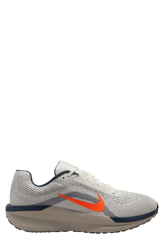 Nike Air Winflo 11 Running Shoe In Sail/ Orange/ Thunder Blue