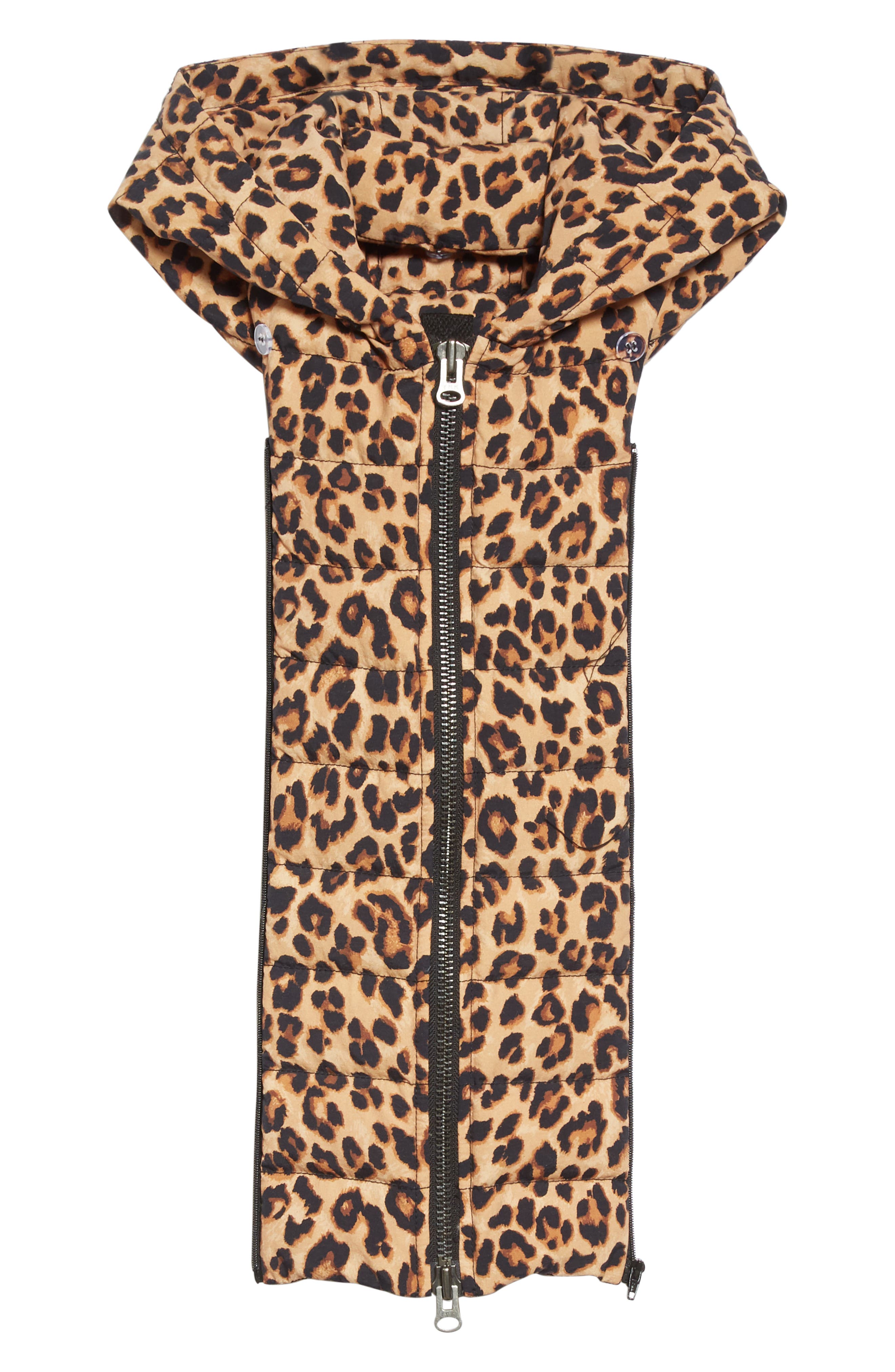 Veronica Beard Leopard Print Puffer Hoodie Dickey | Nordstrom
