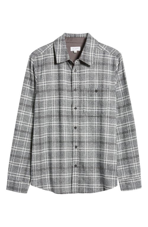 Ag Aiden Long Sleeve Button Front Shirt In Tartan Plaid Grey Multi