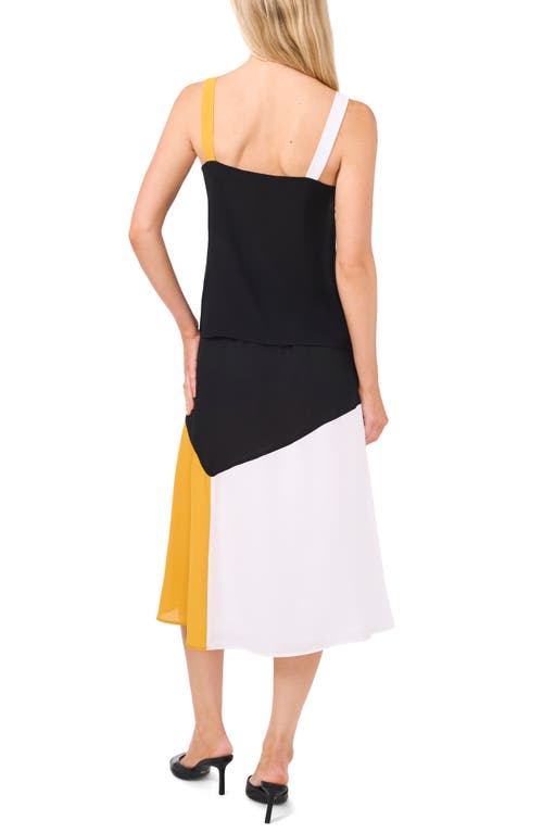 Shop Halogenr Halogen(r) Colorblock Georgette Tank In Rich Black