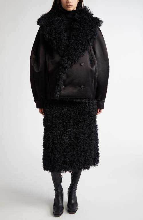 EENK EENK ZURRD FAUX SHEARLING MIDI SKIRT 