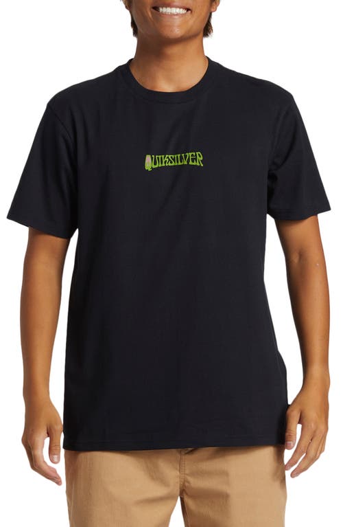 Quiksilver Island Sunrise Graphic T-shirt In Black