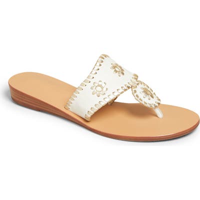 Jack Rogers Jacks Demi Wedge Flip Flop, White