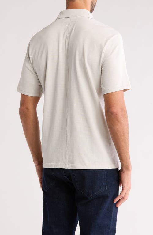 Rag & Bone Classic Cotton Slub Jersey Polo In Lunarock