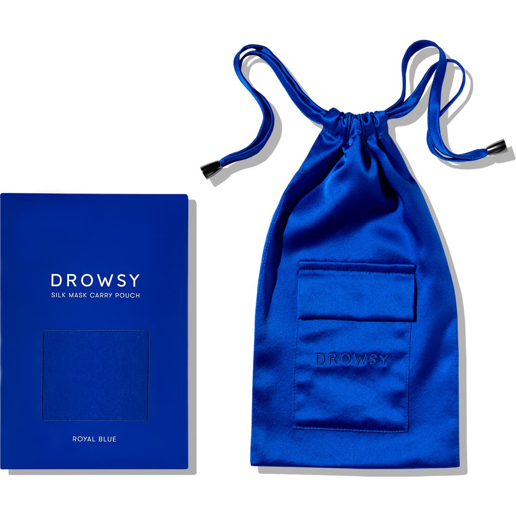 Drowsy Sleep Co . Silk Carry Pouch In Midnight Blue