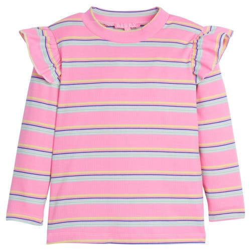 Bisby Kids' Sparkle Sadie Top In Bubblegum Stripe