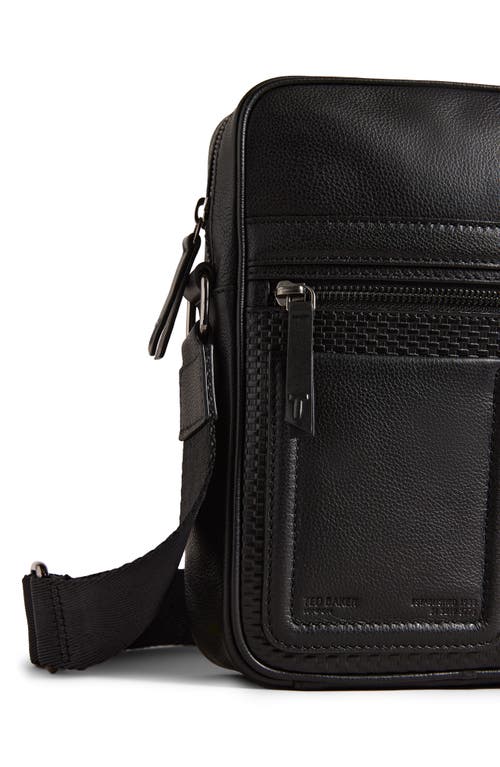 Shop Ted Baker London Canney Leather Flight Bag In Black