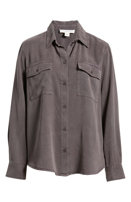 Shop Treasure & Bond Oversize Utility Shirt In Grey Pavement