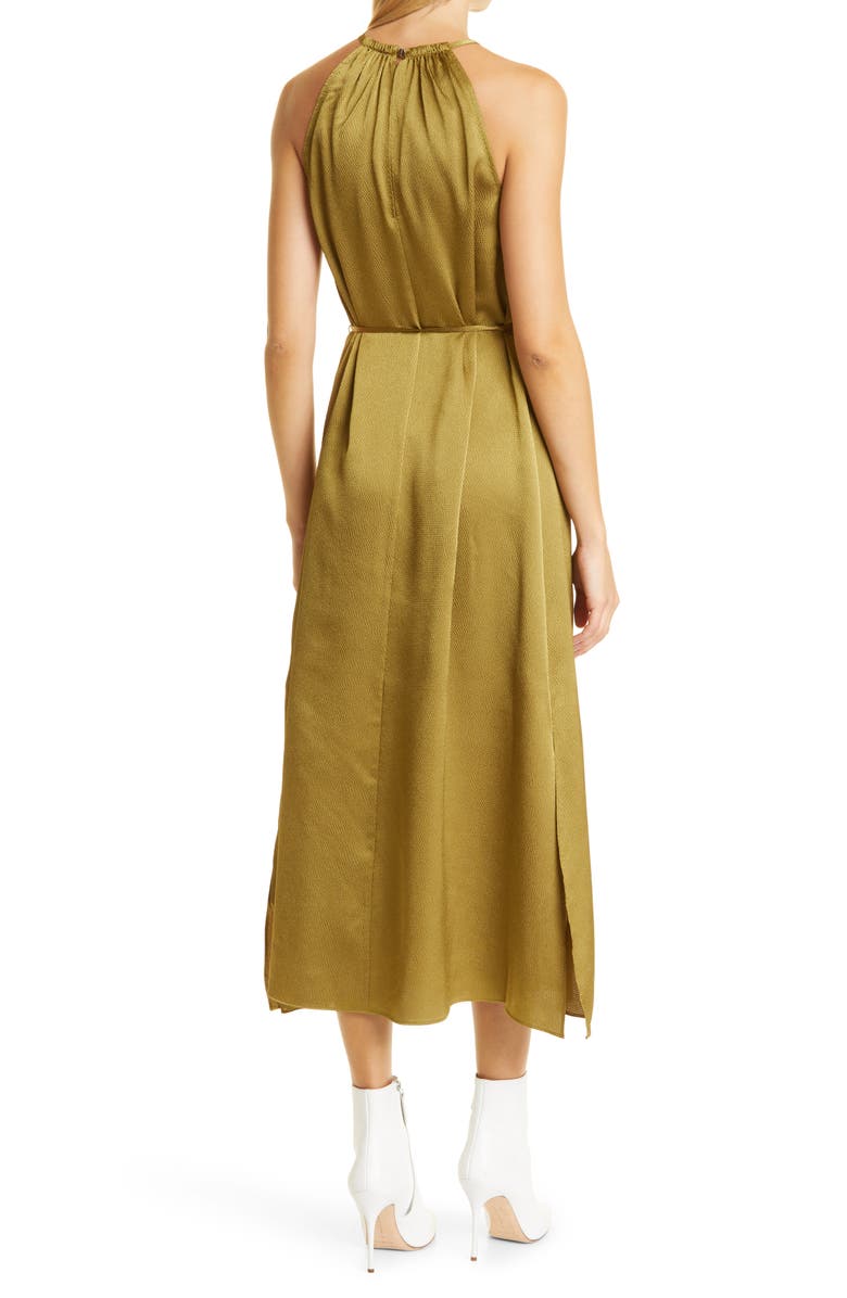 Ted Baker London Roxieyy Textured Satin Halter Dress, Alternate, color, 