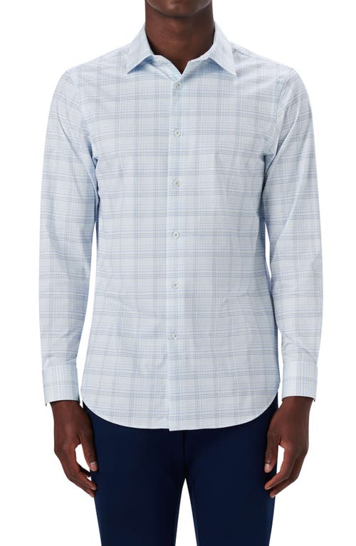 Bugatchi OoohCotton Plaid Button-Up Shirt in White at Nordstrom, Size Xxx-Large