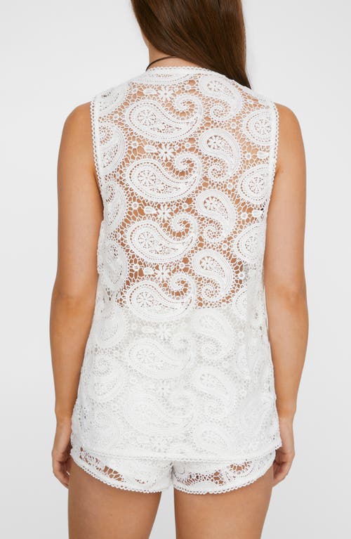 Shop Nasty Gal Lace Oversize Vest In Ivory