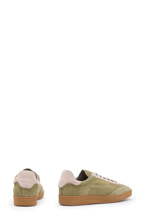 Shop Allsaints Thelma Sneaker In Khaki/rose Pink