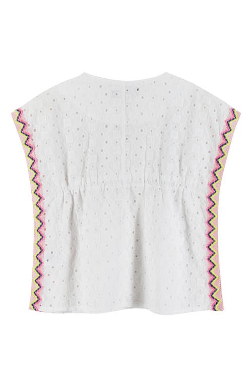 Andy & Evan Broderie Anglaise Cotton Cover-up In White