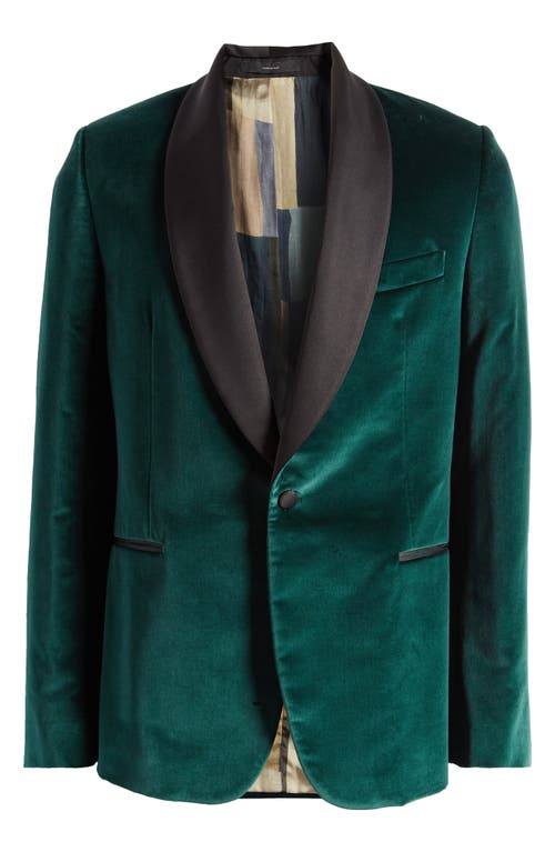 Paul Smith Tailored Fit Velveteen Dinner Jacket in Greens at Nordstrom, Size 44Regular