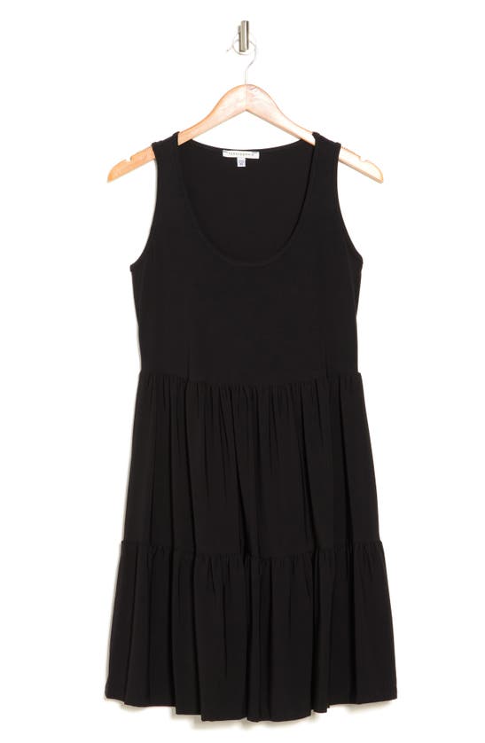 Shop Tash And Sophie Ity Tiered Tank Dress In Black