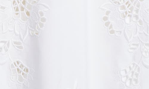 Dolce & Gabbana Dolce&gabbana Broderie Anglaise Cotton Blend Poplin Shirtdress In Bianco Ottico
