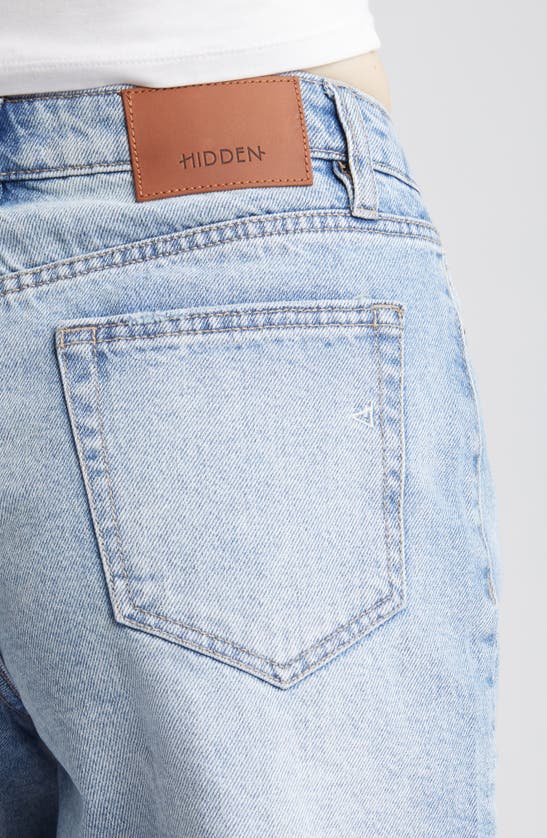 Hidden Jeans Distressed Cutoff Denim Shorts In Light Wash