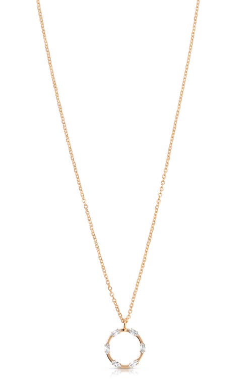 Ettika Marquise Cubic Zirconia Circle Pendant Necklace In Gold