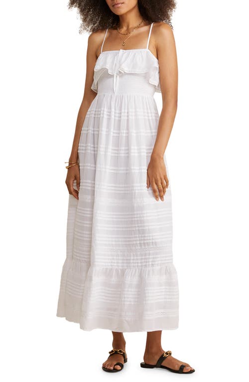 vineyard vines Smocked Pintuck Maxi Sundress White Cap at Nordstrom,