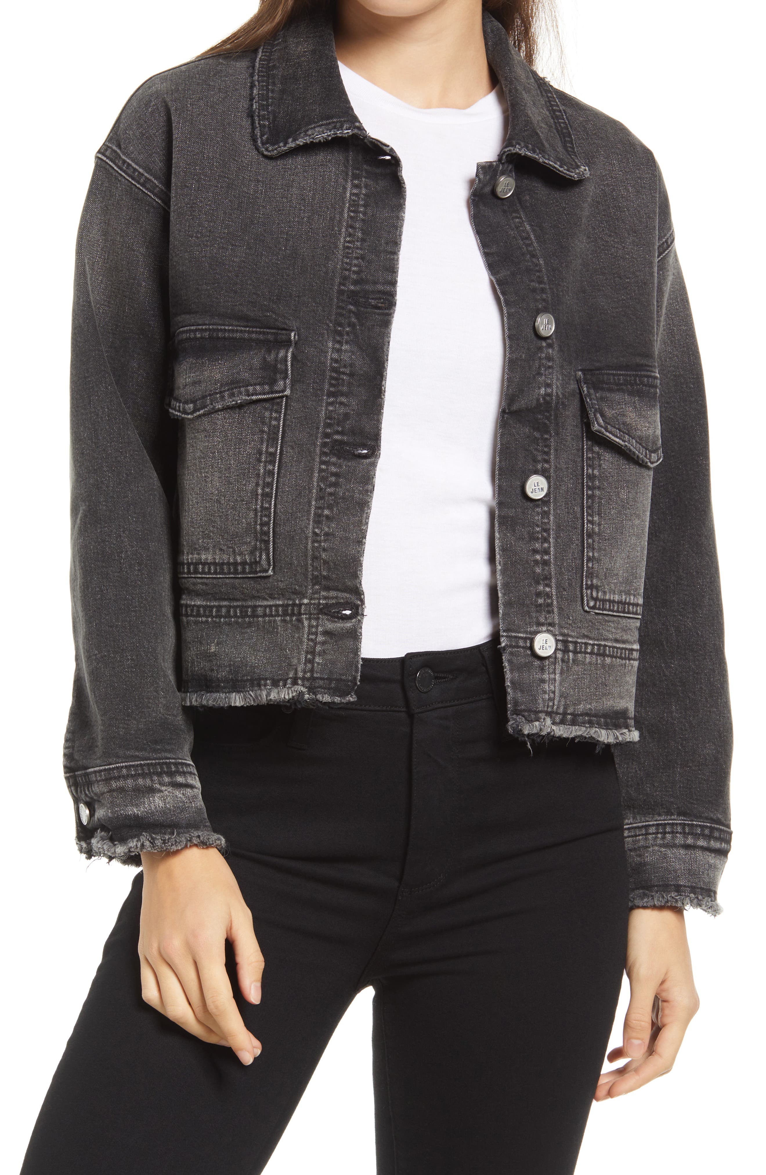 grey denim jacket for women