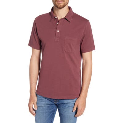 Faherty Sunwashed Regular Fit Polo, Red