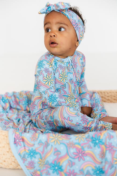 Charlie Lou Baby ® Groovy Fall After All Double Zipper Convertible Romper In Blue